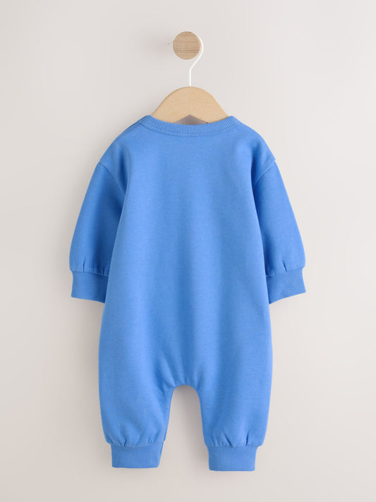 Cobalt Blue Baby Sweat Romper (0mths-3yrs) image 2