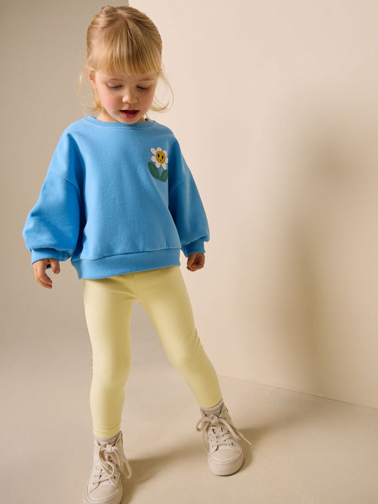 Lemon Yellow Jersey Leggings (3mths-7yrs) image 2