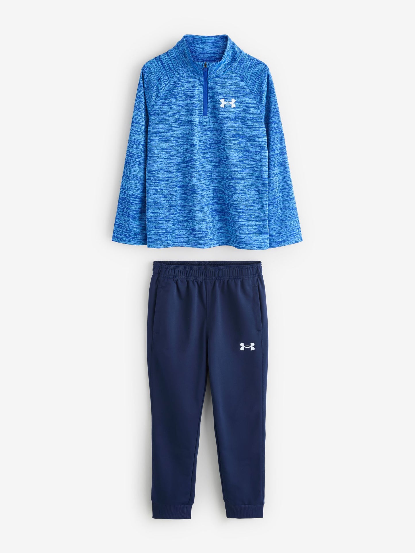 Under Armour Blue 1/4 Zip Twist Tech Set Tracksuit image 1