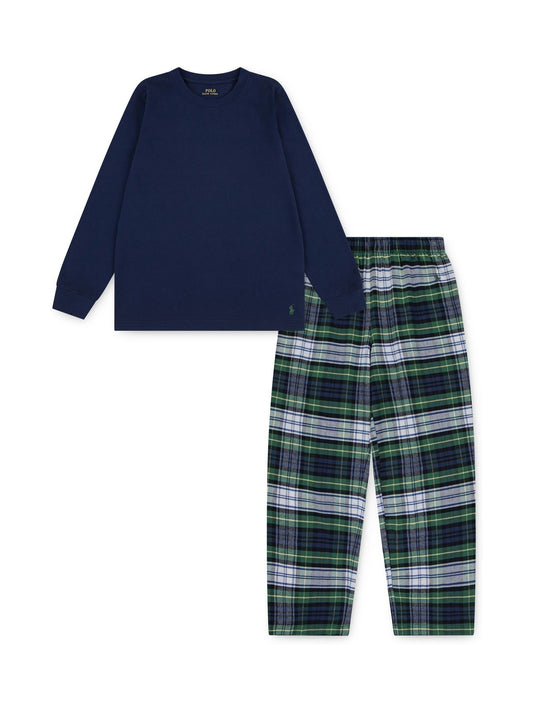 Polo Ralph Lauren Blue Long Sleeve T-Shirt & Woven Joggers Pyjamas Set - image 2
