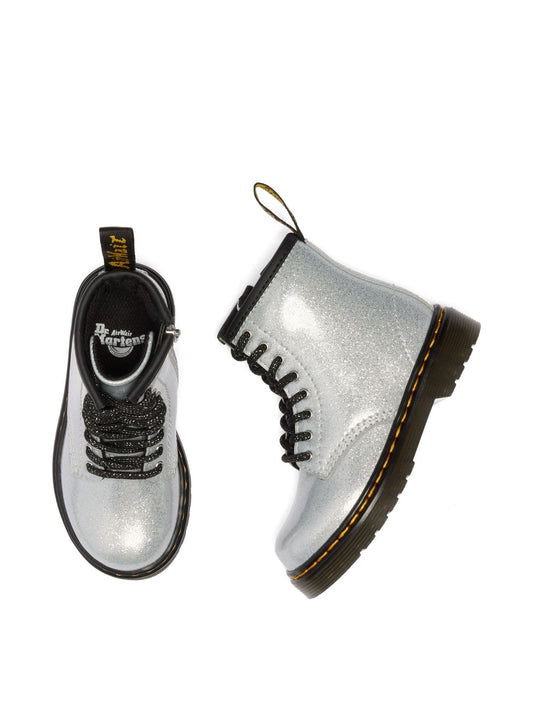 Dsiney Kidz - Dr. Martens Silver 1460 Nebula Glitter 8 Eye Boots image 2