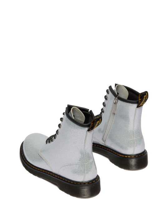 Dsiney Kidz - Dr. Martens Silver 1460 Nebula Glitter 8 Eye Boots image 2