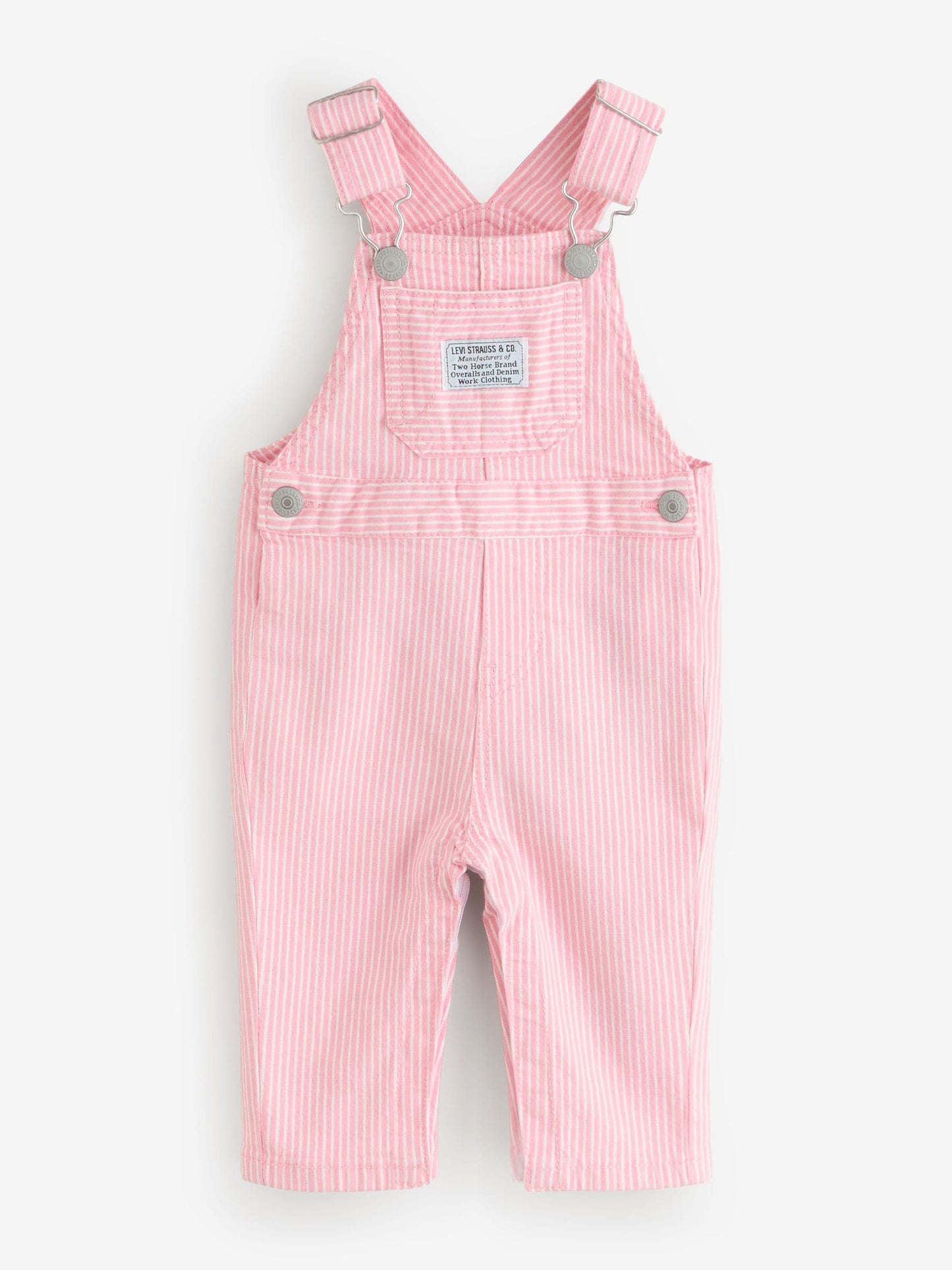 Levi's® Pink Baby Logo Pinstripe Dungarees image 1