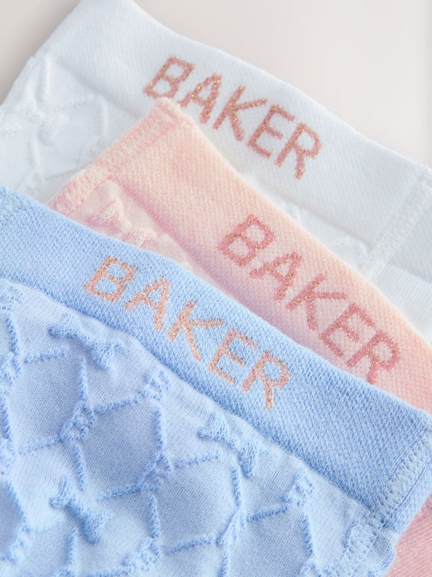 Baker by Ted Baker 3 Pack Occasion Embossed Multi Tights image 5