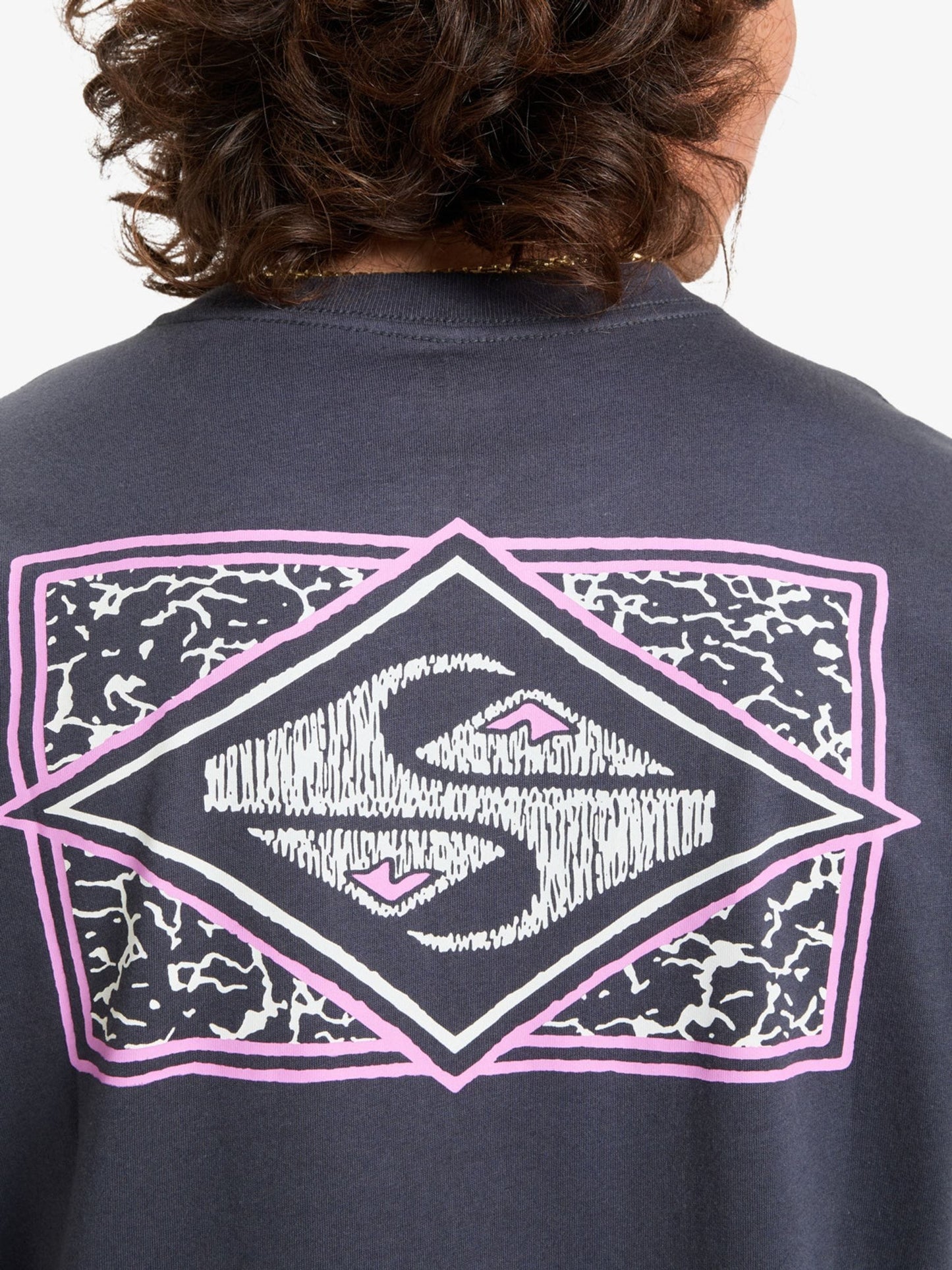 Dsiney Kidz - Quiksilver Blue Evo Youth Crisis Backprint Graphic Logo Short Sleeve T-Shirt image 6