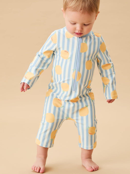 Dsiney Kidz - MORI Blue Stripe Long Sleeve Sun Safe Swimsuit image 2