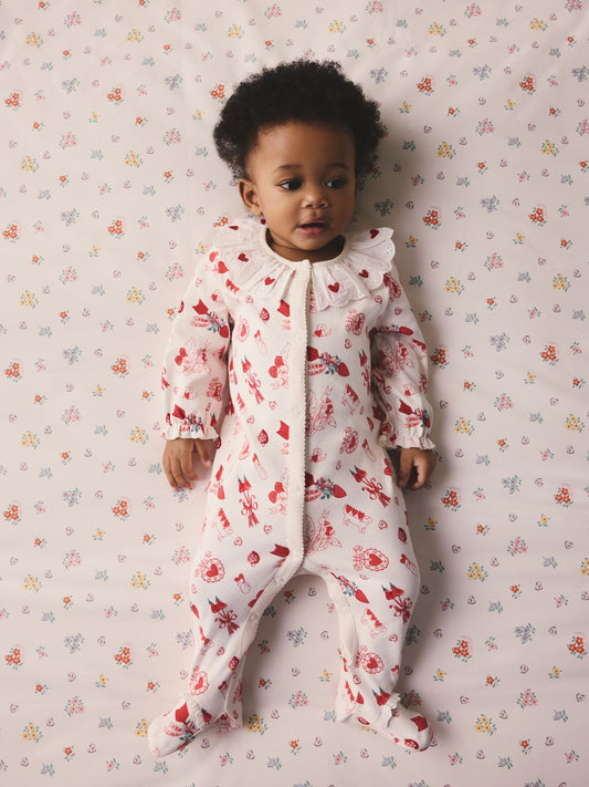 Cream Cath Kidston Baby Sleepsuit image 2