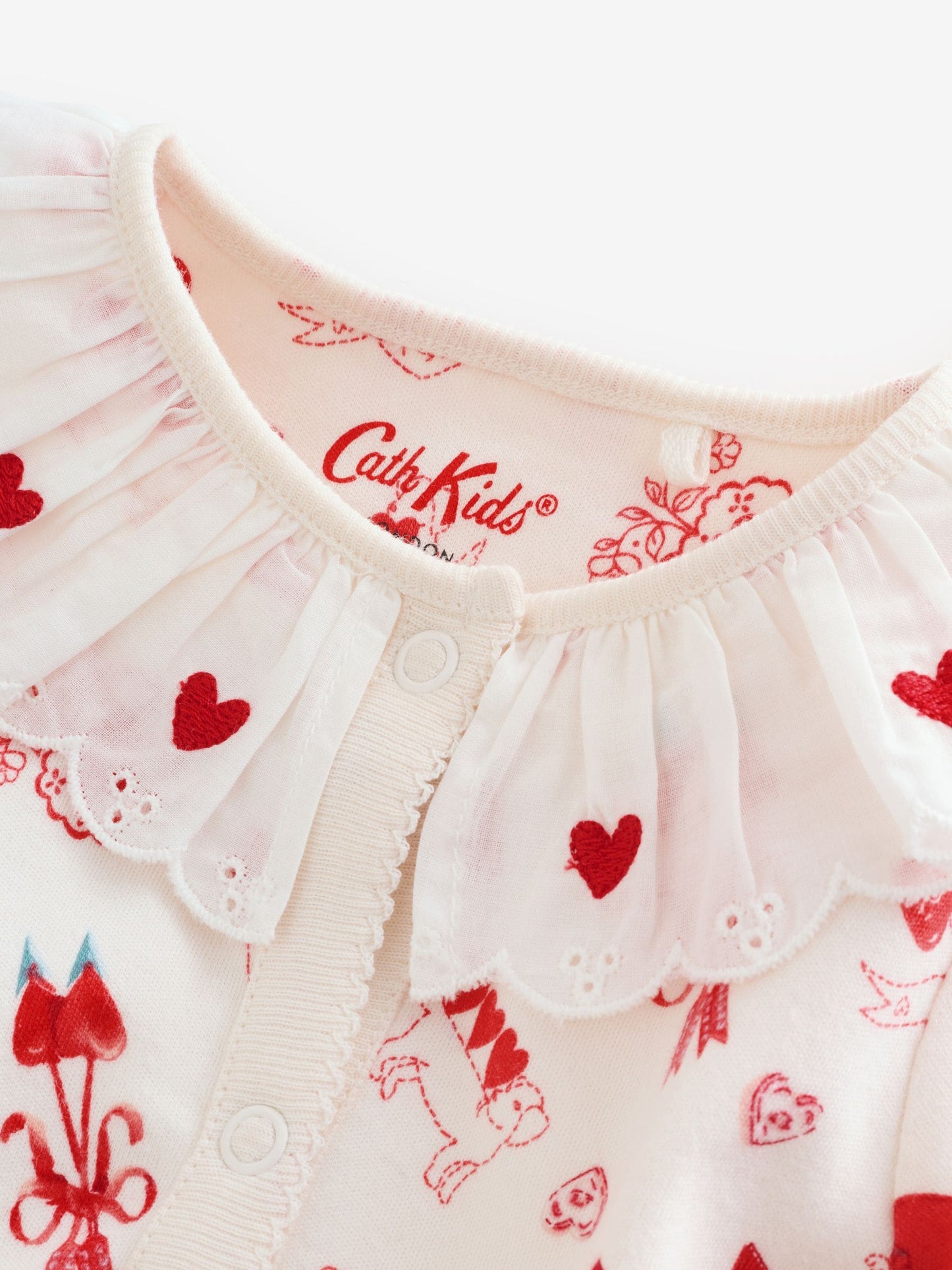 Cream Cath Kidston Baby Sleepsuit image 8