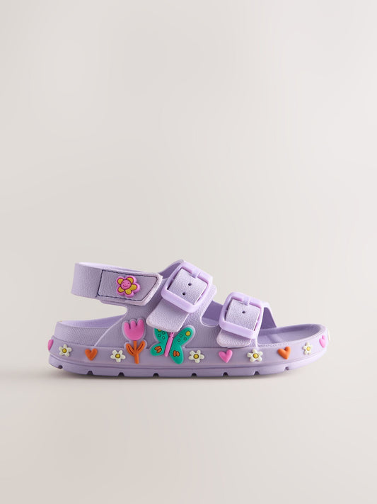 Purple Character Double Buckle Eva Sandals image 2