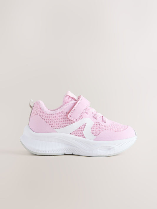 Pink Touch Fastening Elastic Lace Trainers image 2