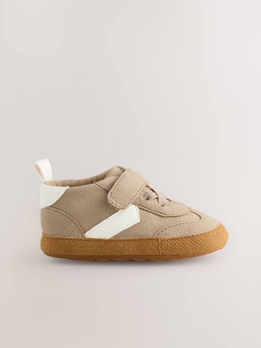 Neutral Brown Touch Fastening Baby Trainers (0-2mths) image 2