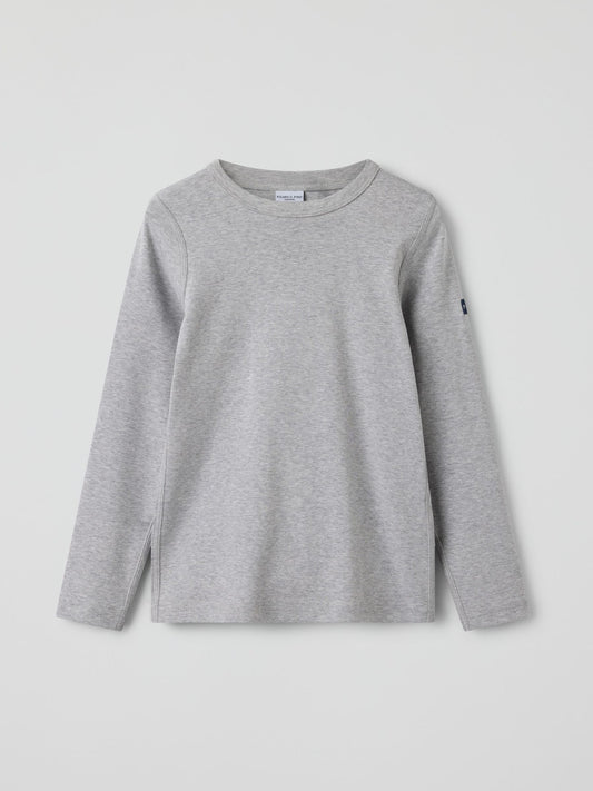 Polarn O. Pyret Grey Cotton Long Sleeve Top image 2