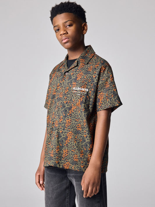 smALLSAINTS Leopard Underground Open Collar Printed Short Sleeve Shirt - image 2