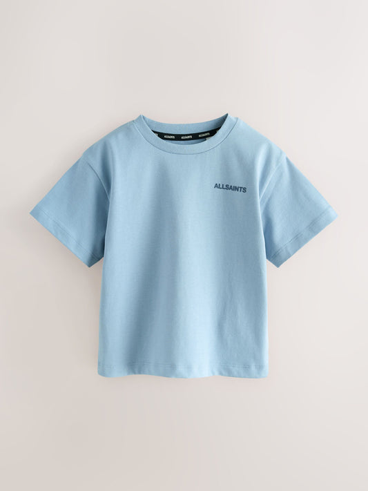 smALLSAINTS Blue Logo Crew Relaxed Younger 3 Pack T-Shirts image 2