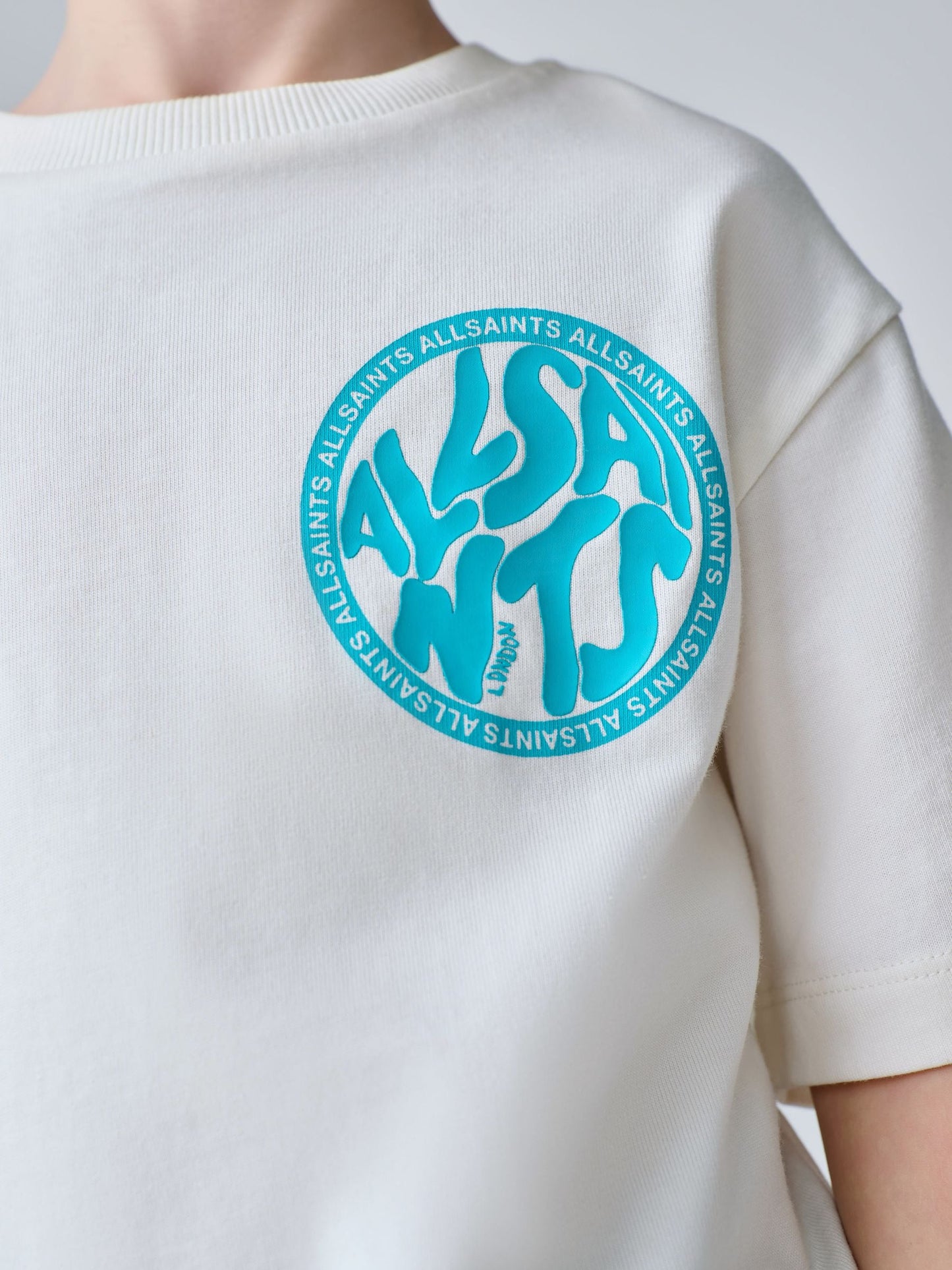 smALLSAINTS White/Blue Distortion T-Shirt and Sweat Short Younger Set image 6