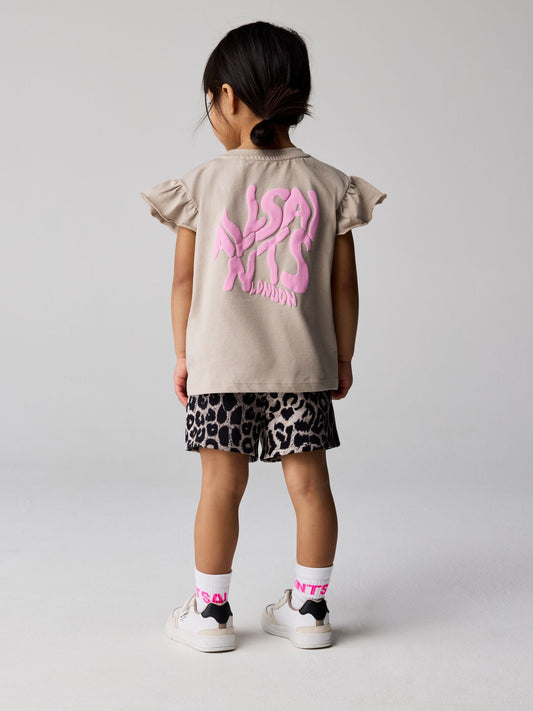 Dsiney Kidz - smALLSAINTS Leopard Orlando Frill T-Shirt and Sweat Short Younger Set image 2