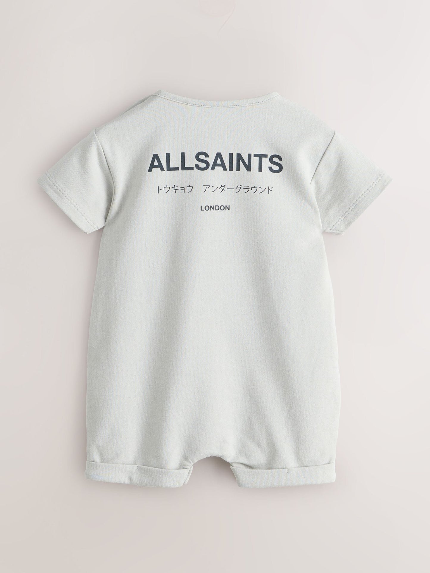 smALLSAINTS Light Grey Underground Short Sleeve Baby Boys Romper and Hat Set image 4