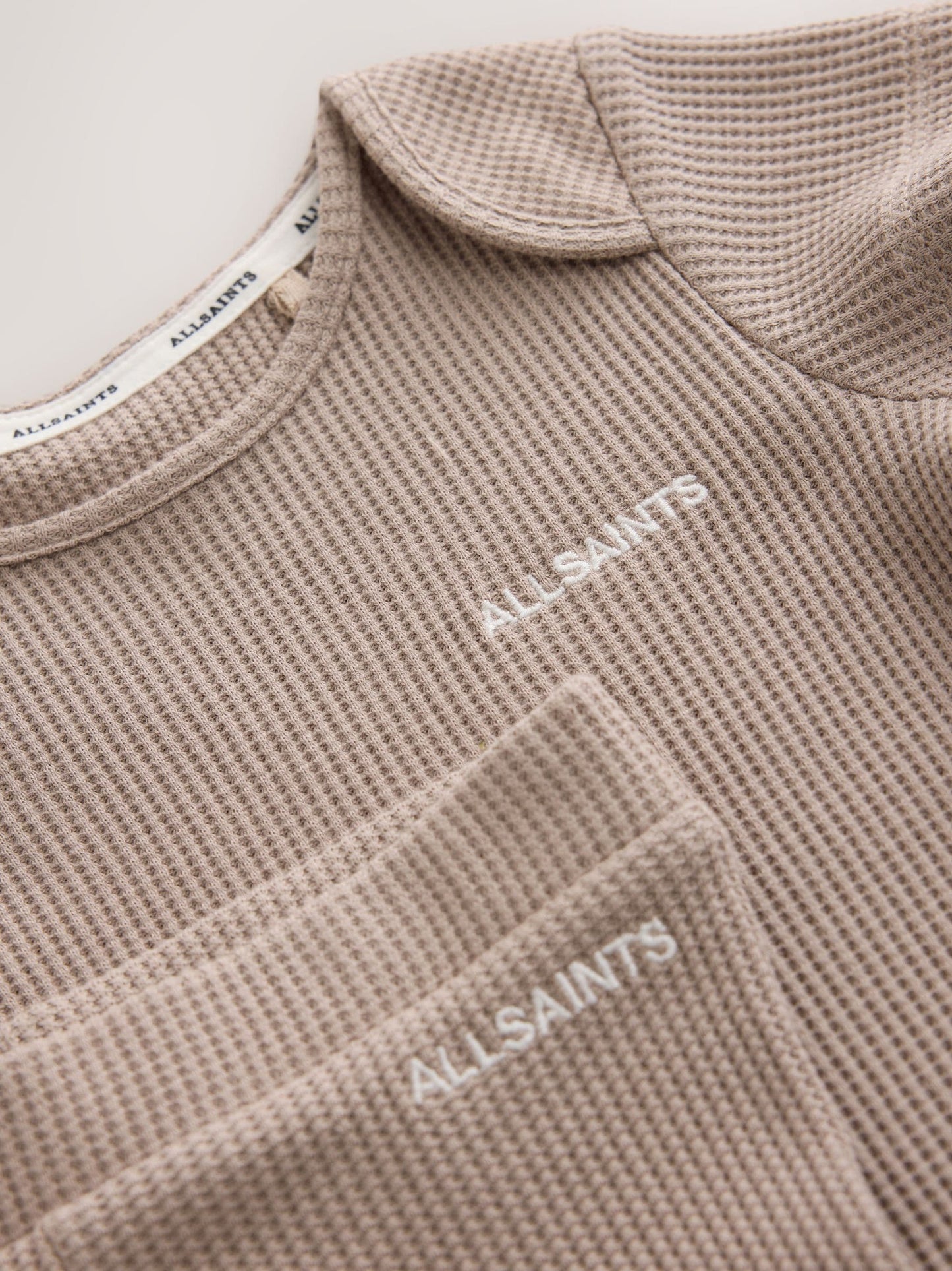 smALLSAINTS Neutral Textured Bodysuit and Trousers Baby Set image 4