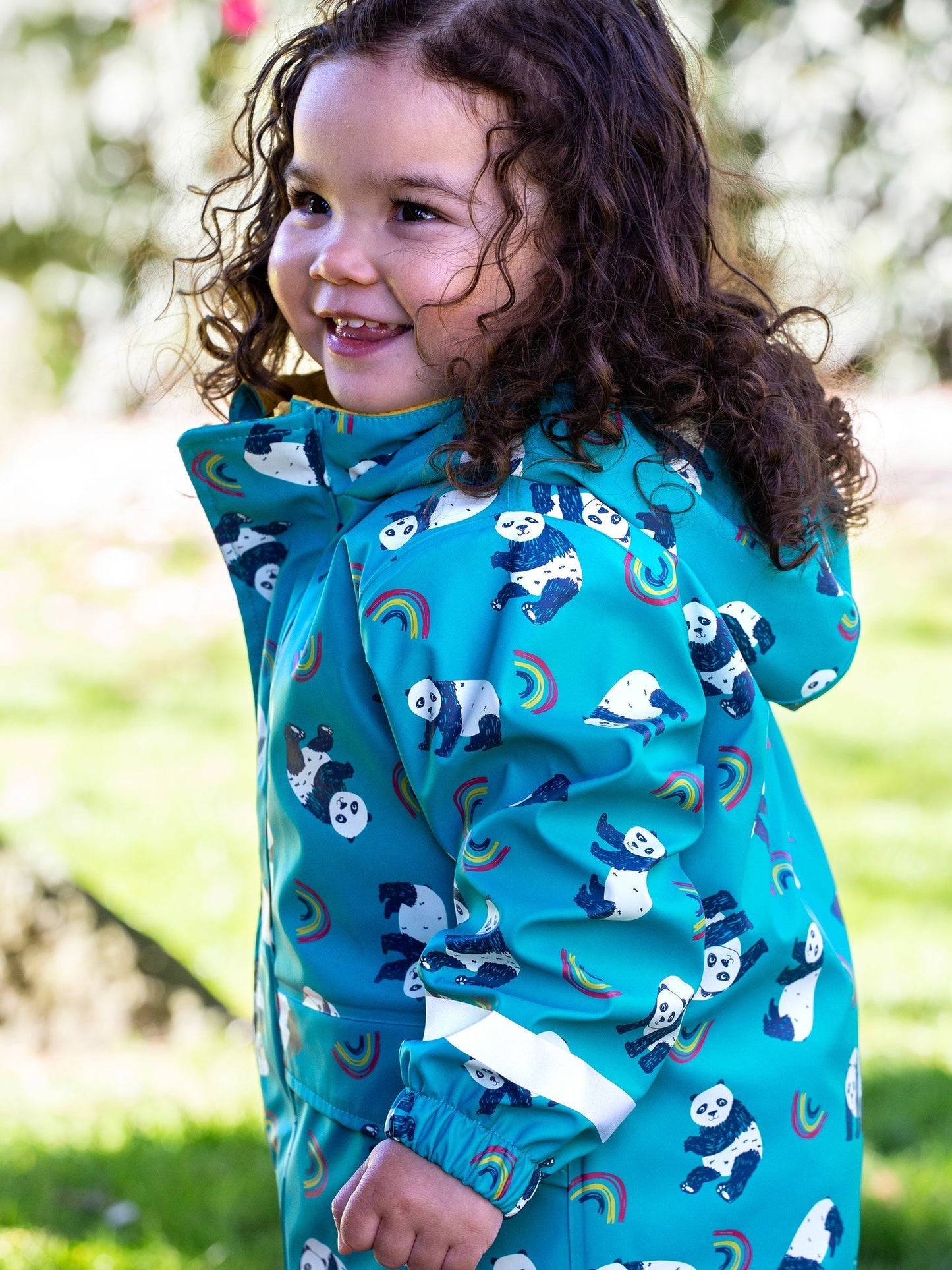 Dsiney Kidz - Frugi Light Blue Printed Puddle Buster Coat image 7