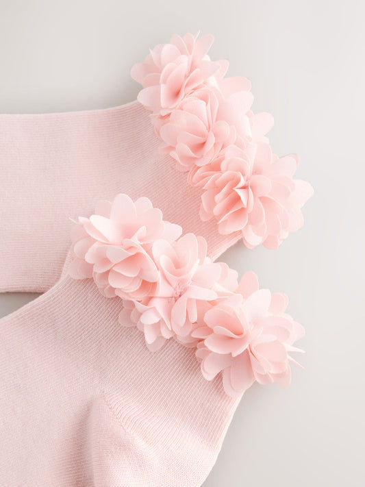 Pink 2 Pack Cotton Rich Bridesmaid Ankle Socks image 2