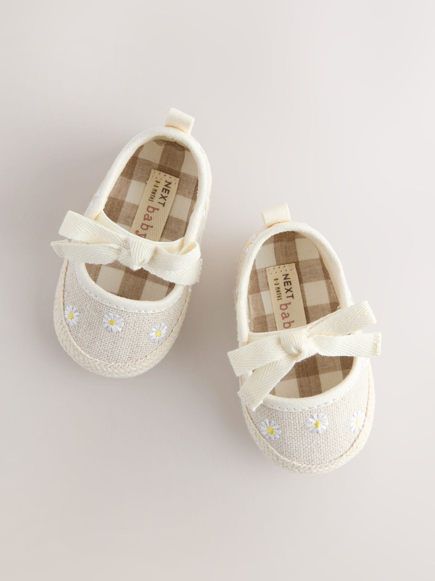 Neutral Daisy Espadrille Baby Shoes (0-18mths) image 4
