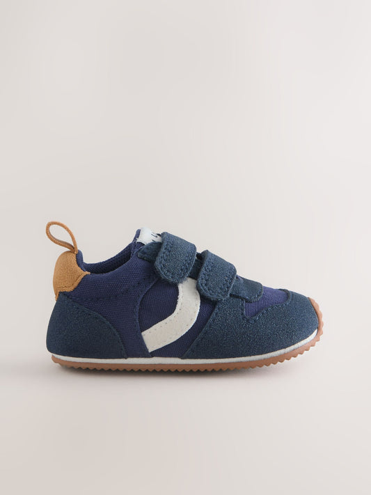 Navy Baby Touch Fastening Trainers (0-2mths) image 2