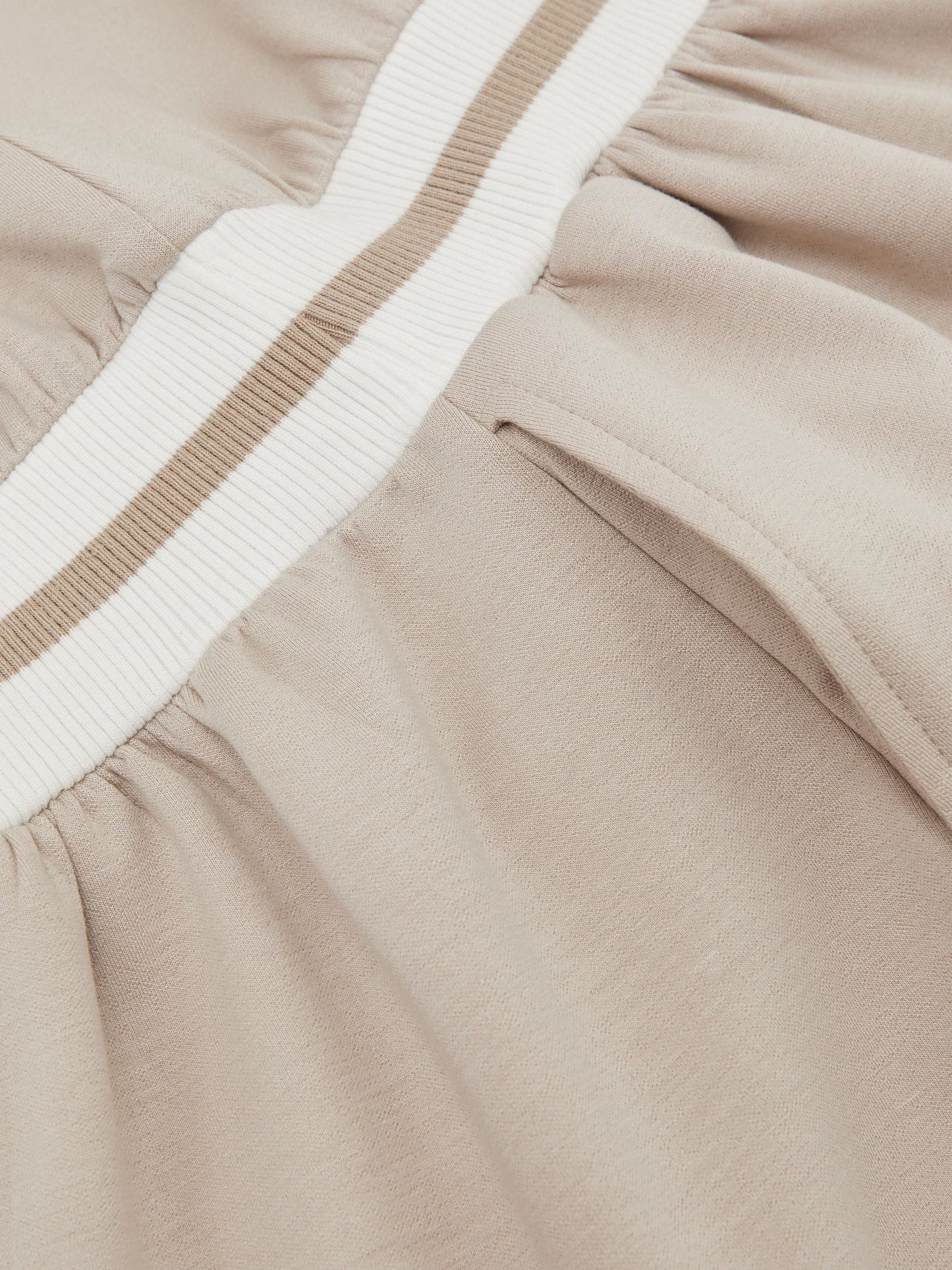 Reiss Neutral Giovanna 3-9 yrs Stripe-Trim Sweatshirt Dress image 4