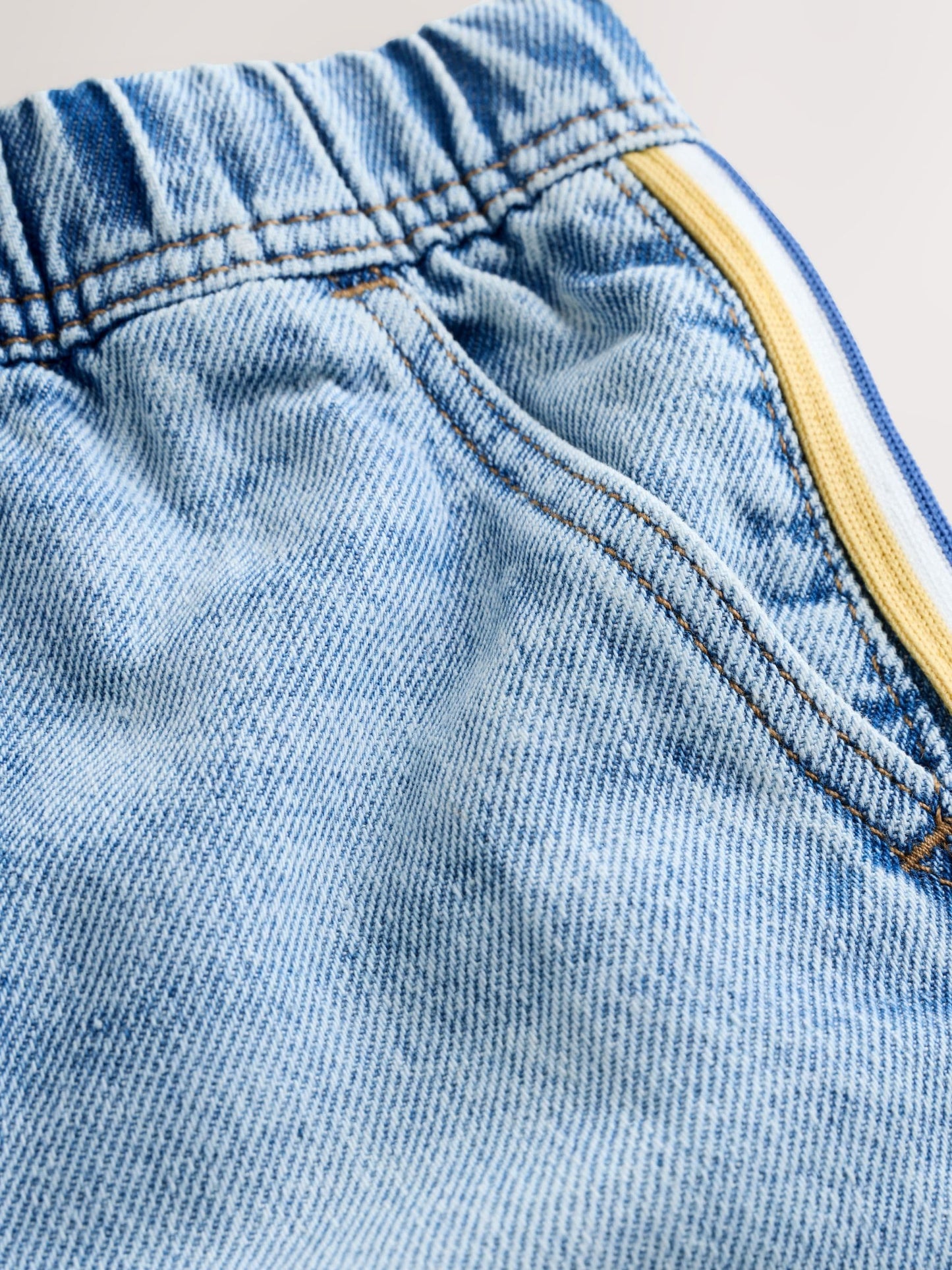 Dsiney Kidz - Blue Side Stripe Pull On Loose Denim Shorts (3mths-7yrs) image 8