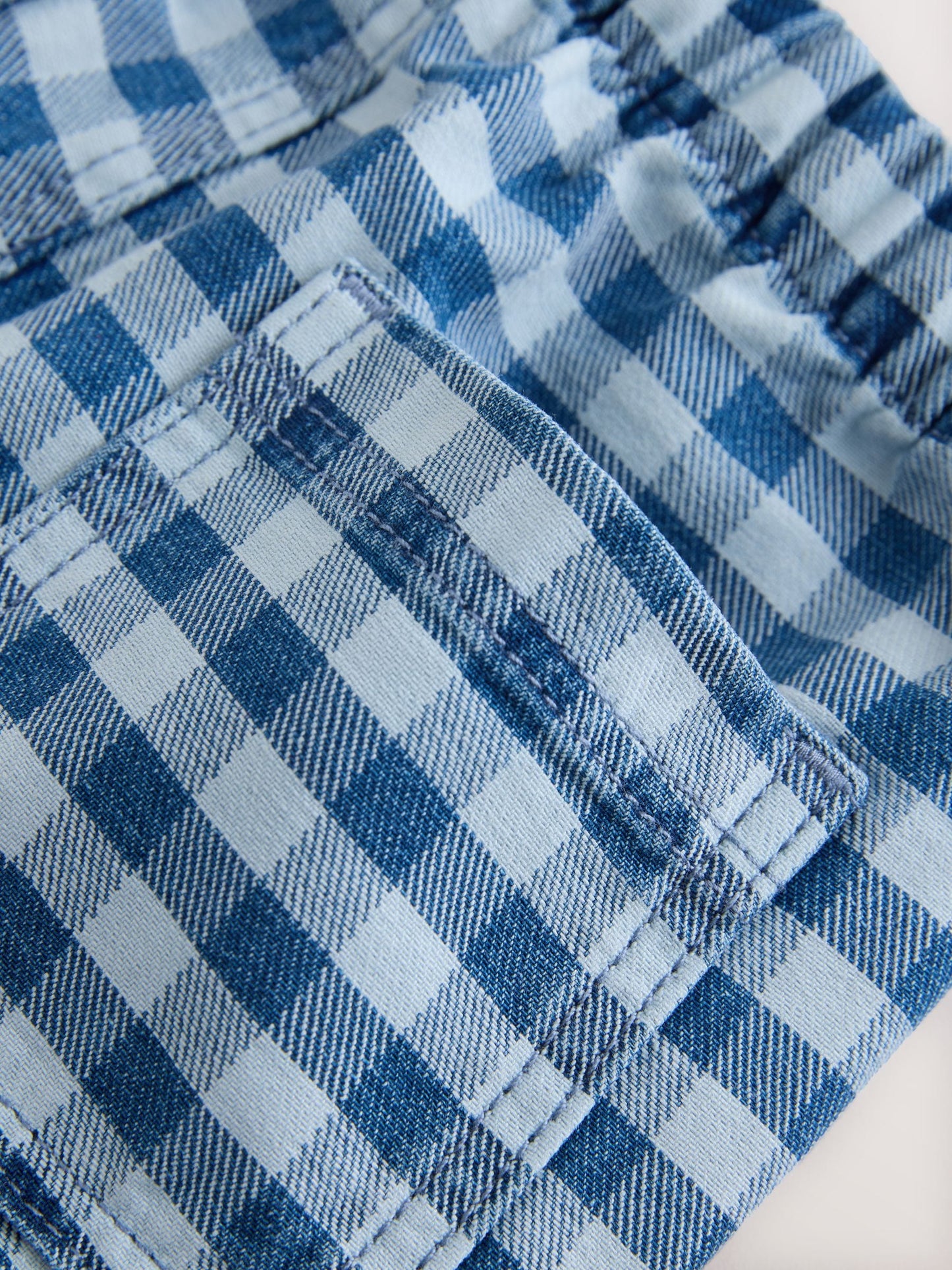 Dsiney Kidz - Blue Gingham Pull On Loose Denim Shorts (3mths-7yrs) image 9