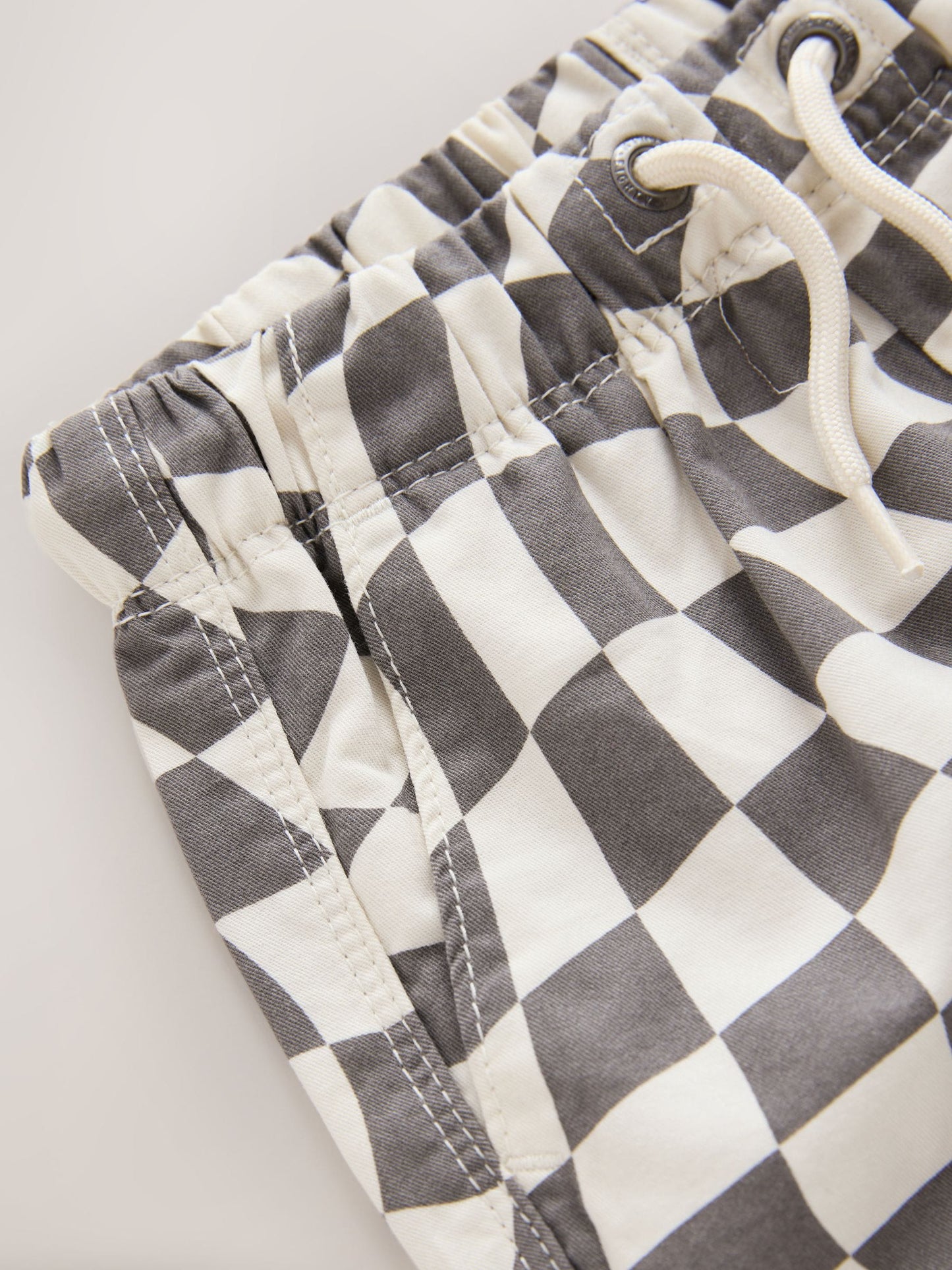 Grey/White Checkerboard Pull On Shorts (3mths-7yrs) image 8