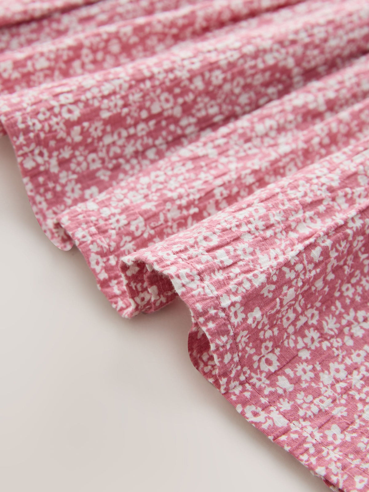 Dsiney Kidz - Pink Floral Smocked Frill Sleeve Dress (3-16yrs) image 8