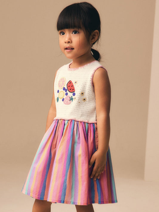 Dsiney Kidz - Rainbow Fruit Embroidered Dress (3mths-7yrs) image 2
