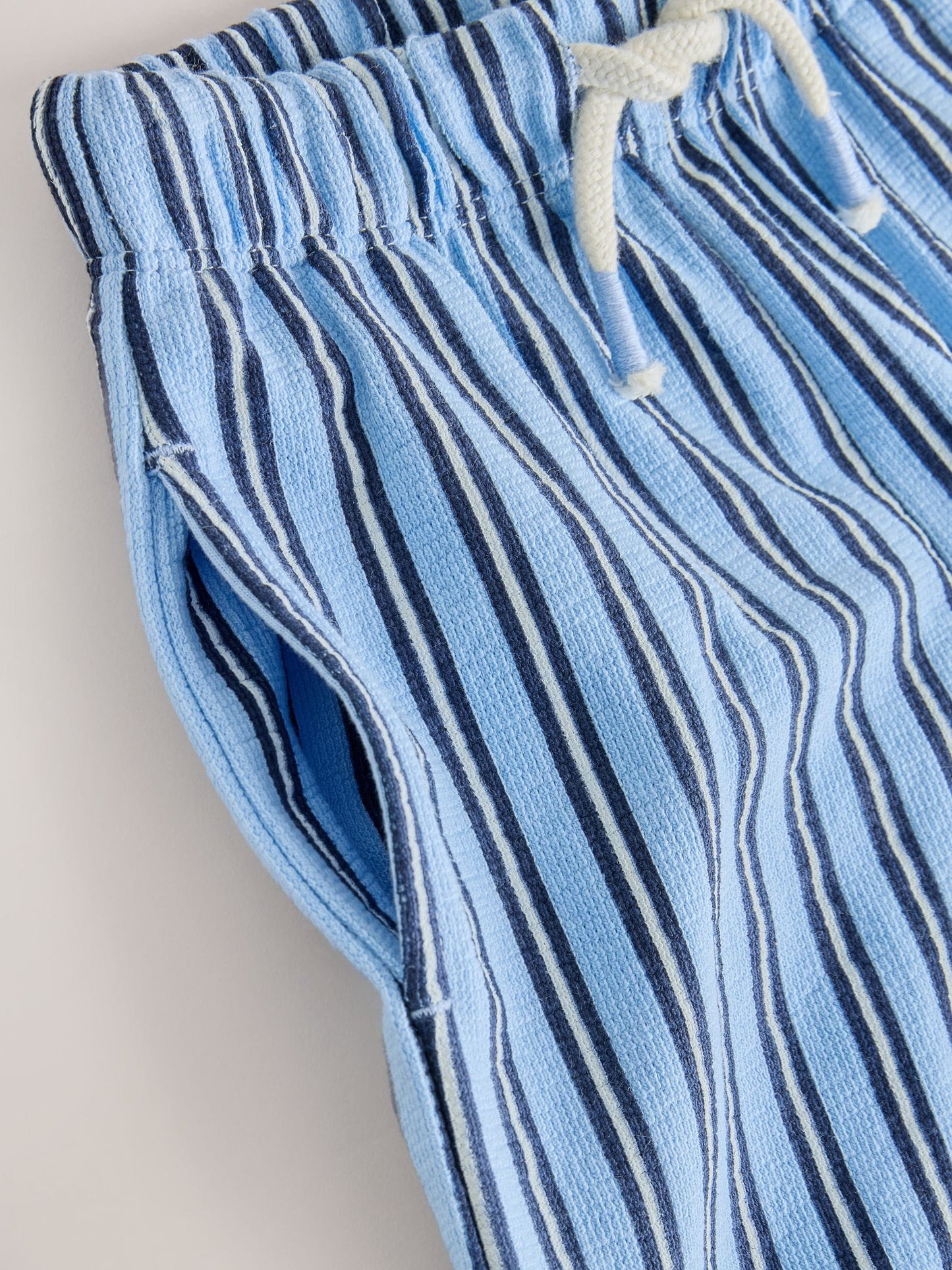 Blue Navy Stripe Textured Lightweight Joggers (3mths-7yrs) image 8