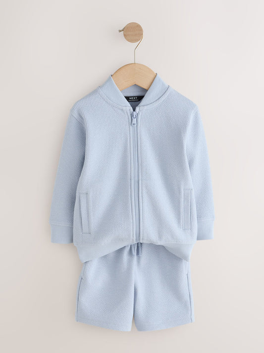Dsiney Kidz - Blue Jersey Bomber and Shorts Set (3mths-7yrs) image 2