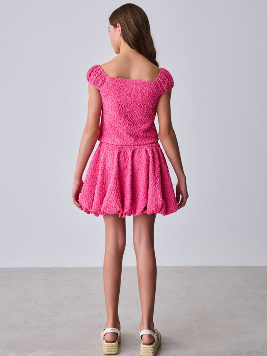 Dsiney Kidz - Baker by Ted Baker 2 Piece Textured Bardot Top & Skirt Set image 2
