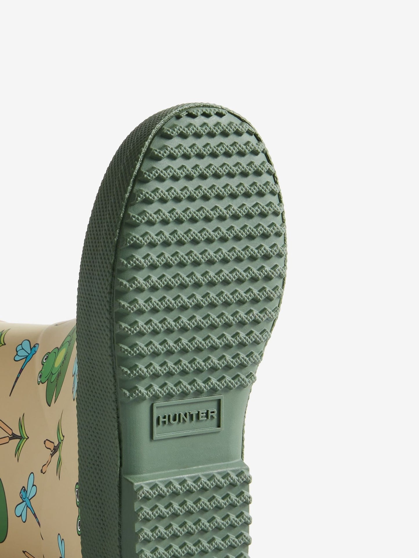 Hunter Green Kids First Classic Lilly Pad Print Wellies image 4