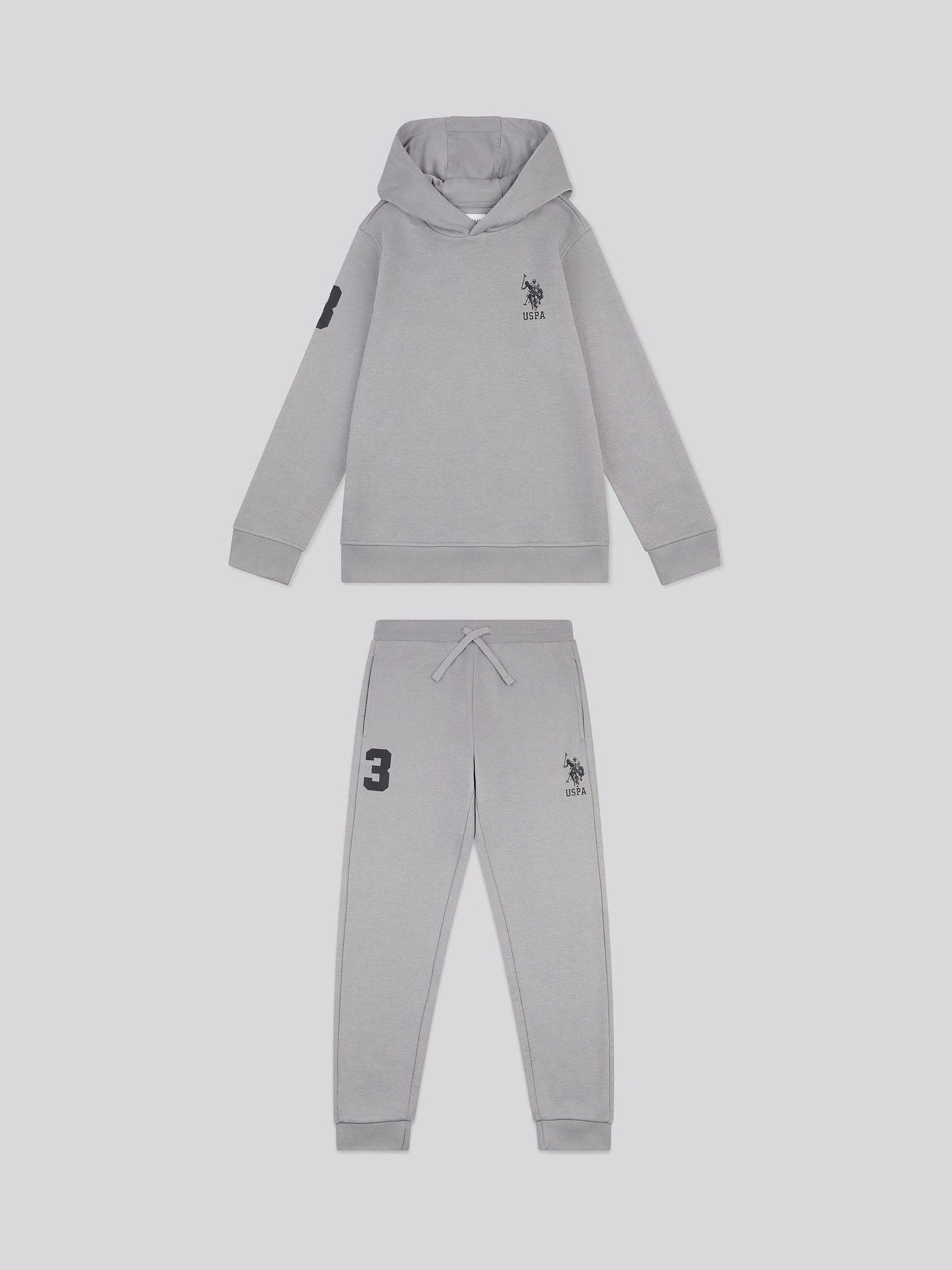 Dsiney Kidz - U.S. Polo Assn. Grey Player 3 Hoodie and Joggers Set image 7