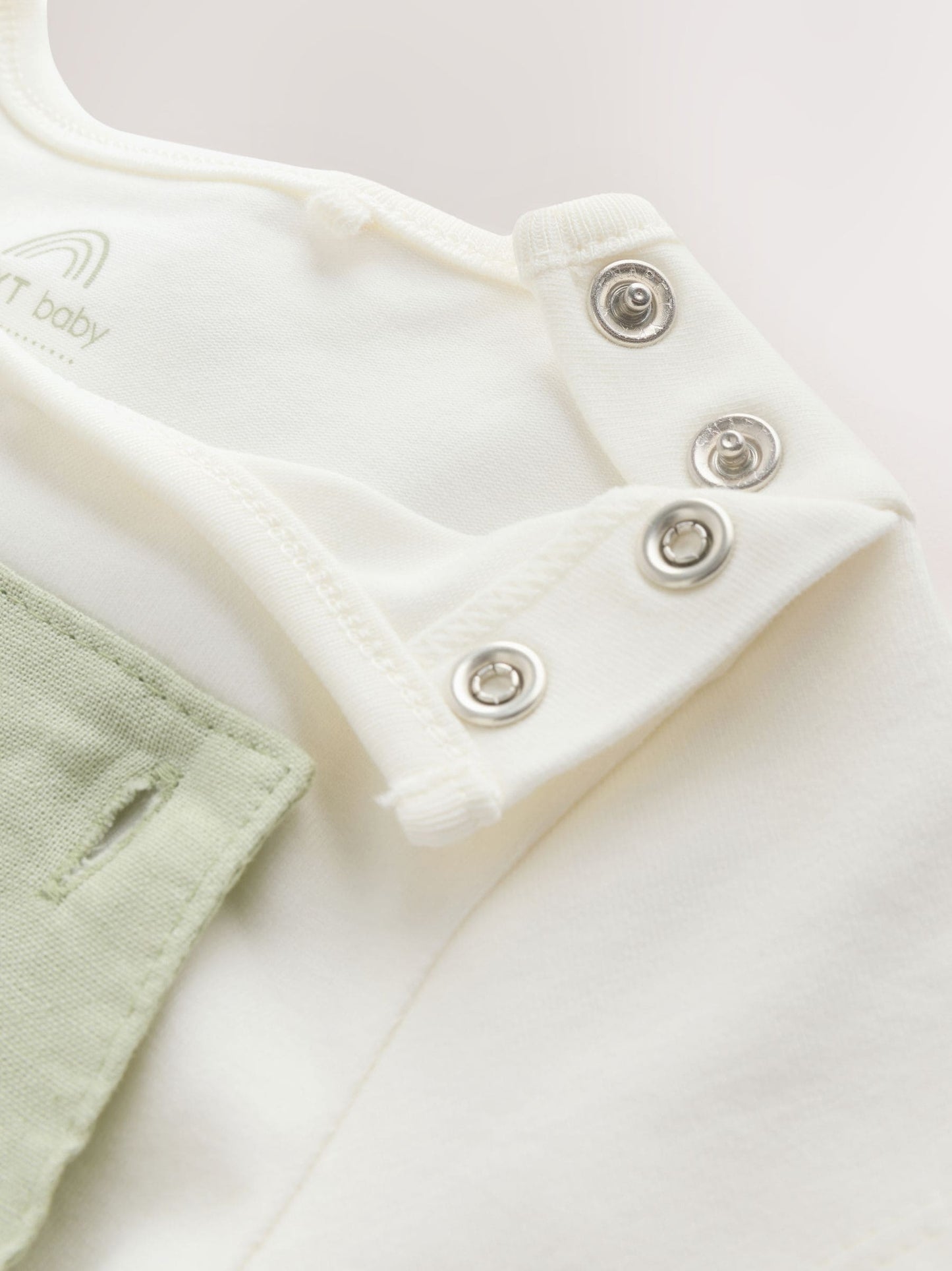 Sage Green Linen/Cotton Blend Dungaree and Bodysuit Baby Set (0mths-2yrs) image 7