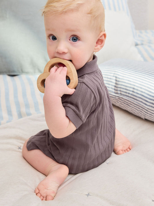 Brown Polo Top and Shorts Baby Set (0mths-2yrs) image 2