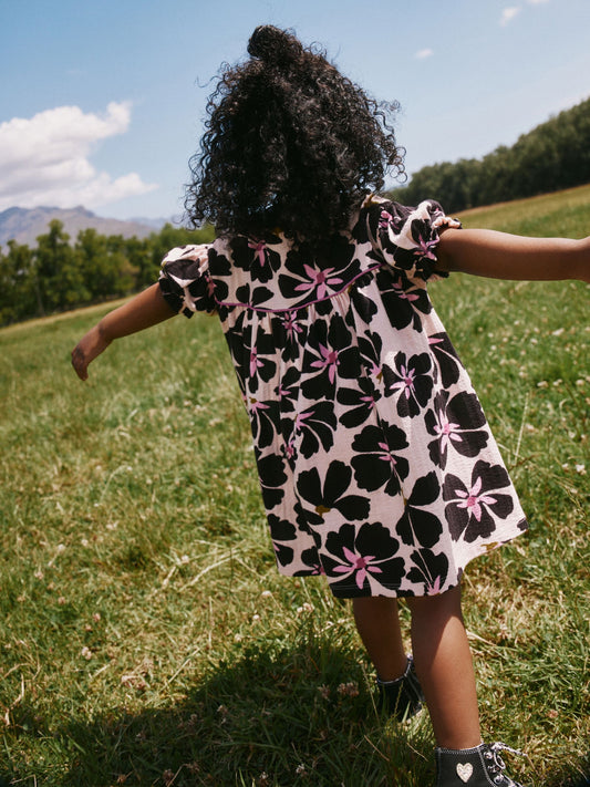 Monochrome Floral Jersey Dress (6mths-7yrs) image 2