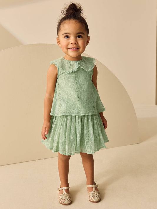 Dsiney Kidz - Mint Lace Top & Skirt Set (3mths-7yrs) image 2
