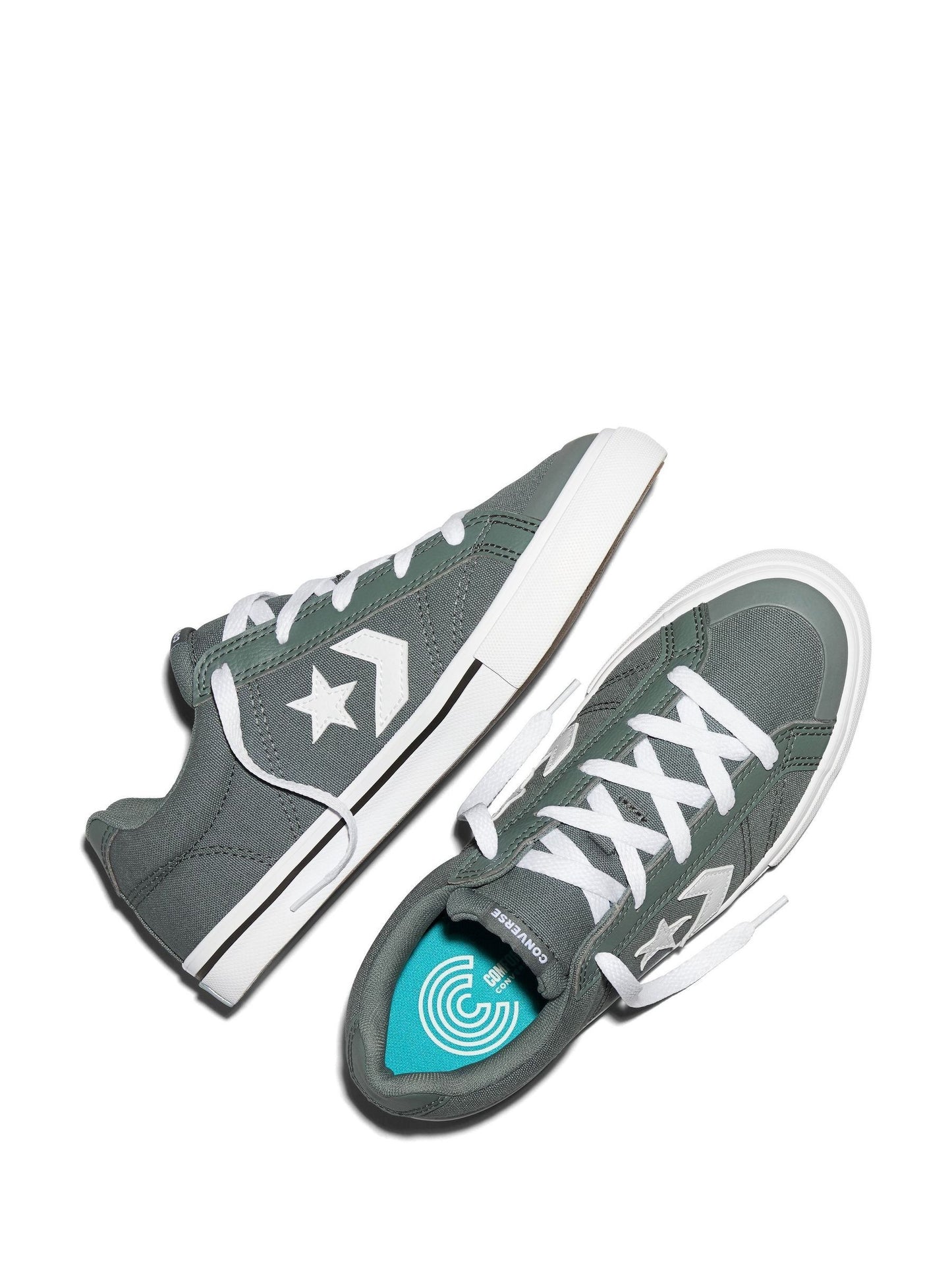 Converse Grey/White Sport Casual Low Trainers image 6