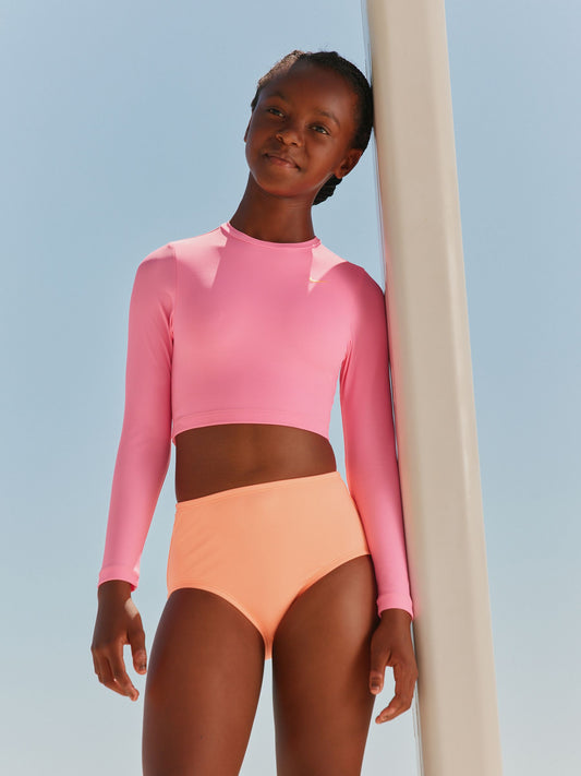 Dsiney Kidz - Nike Pink Colour Block Long Sleeve Bikini Set image 2