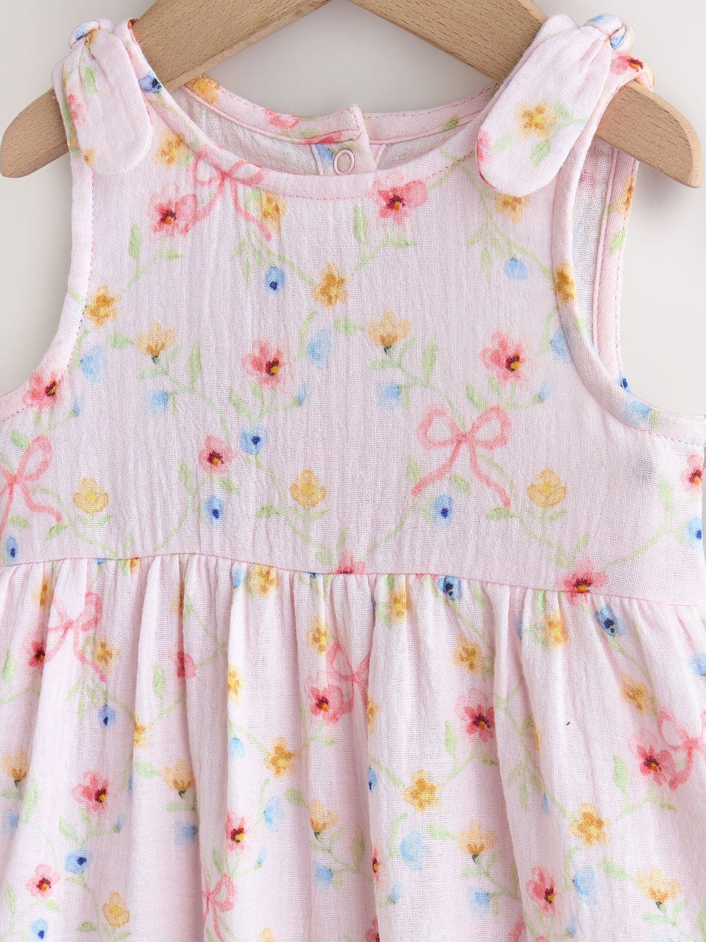 Pink Floral Baby Long Leg Muslin Romper (0mths-3yrs) image 7