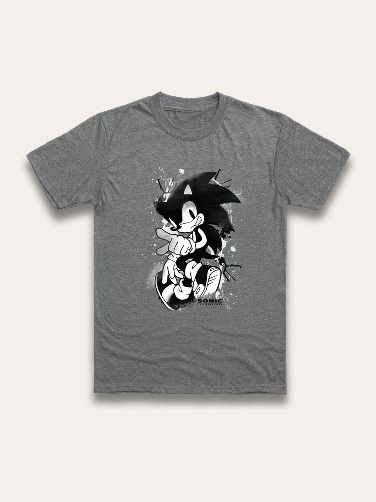 Dsiney Kidz - Brand Threads Grey Sonic The Hedgehog Print T-Shirt image 1