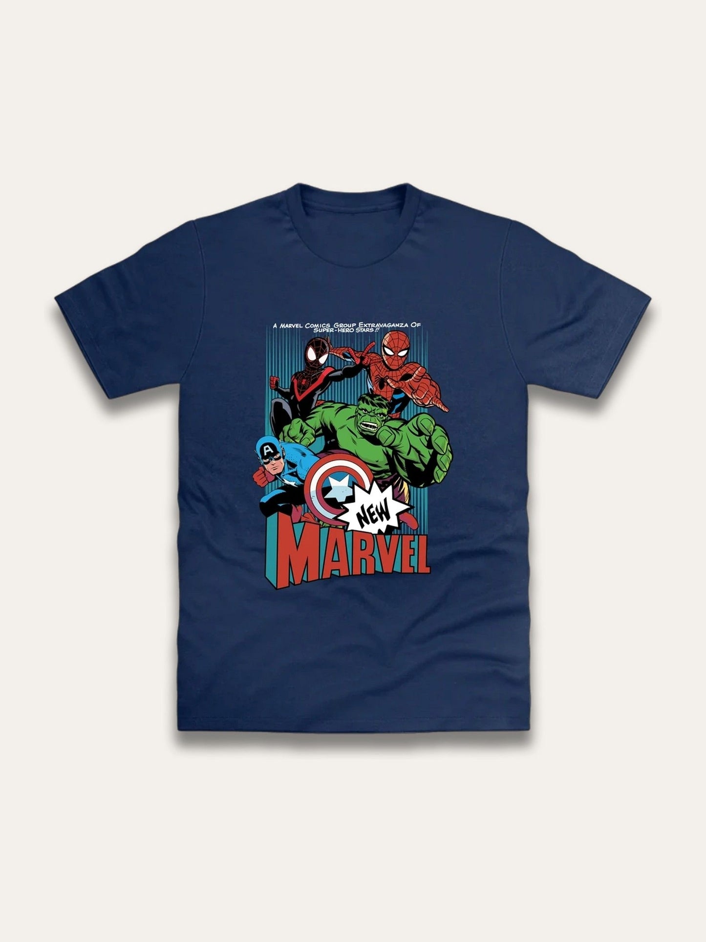 Brand Threads Blue Marvel Print T-Shirt image 1