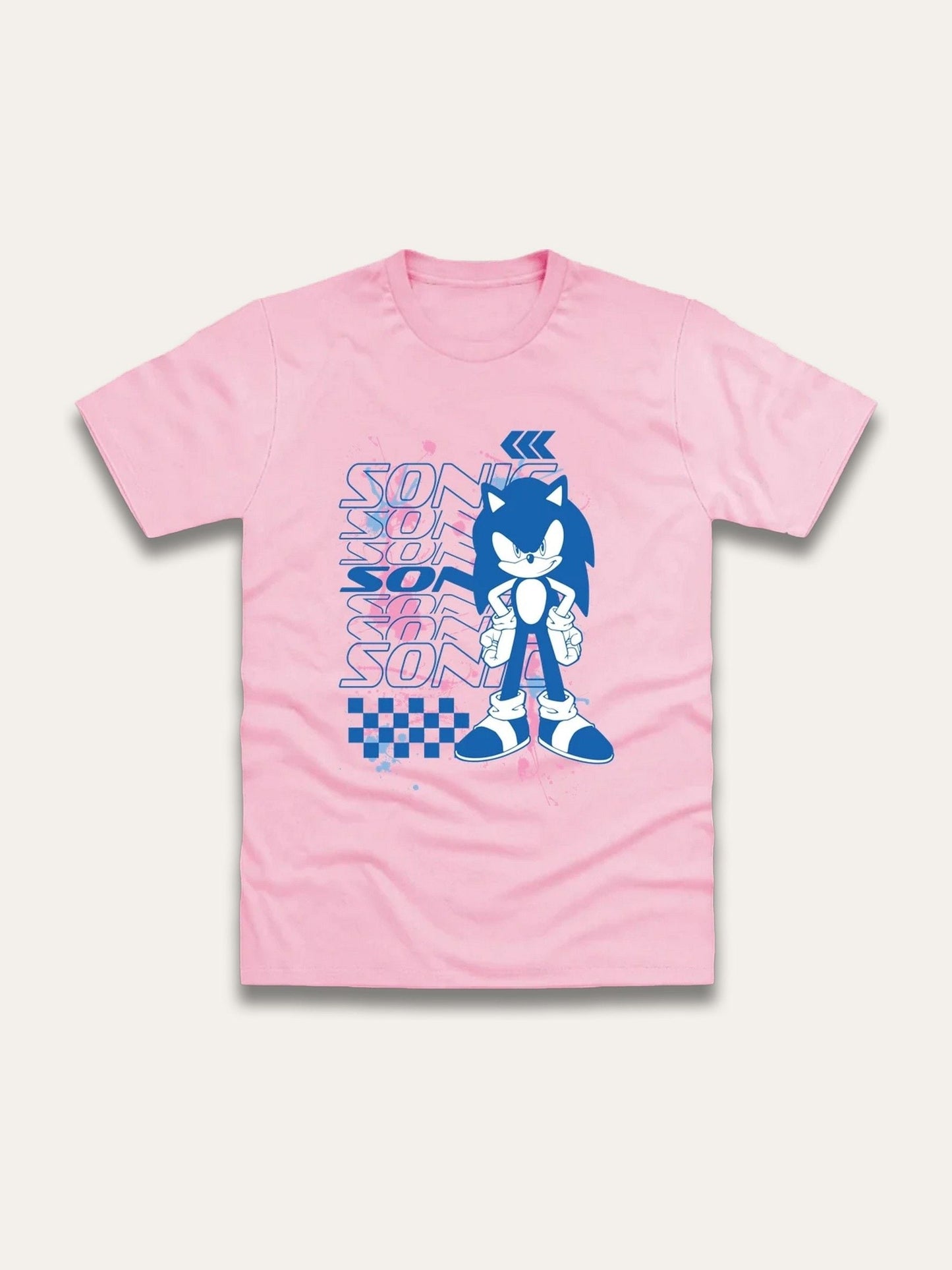 Dsiney Kidz - Brand Threads Pink Sonic The Hedgehog Print T-Shirt image 1
