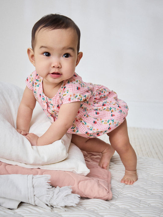 Dsiney Kidz - Pink Floral Bloomer Baby Romper (0mths-2yrs) image 2