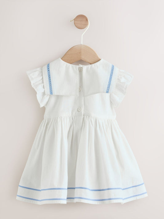 Dsiney Kidz - White Woven Baby Dress (0mths-2yrs) image 2