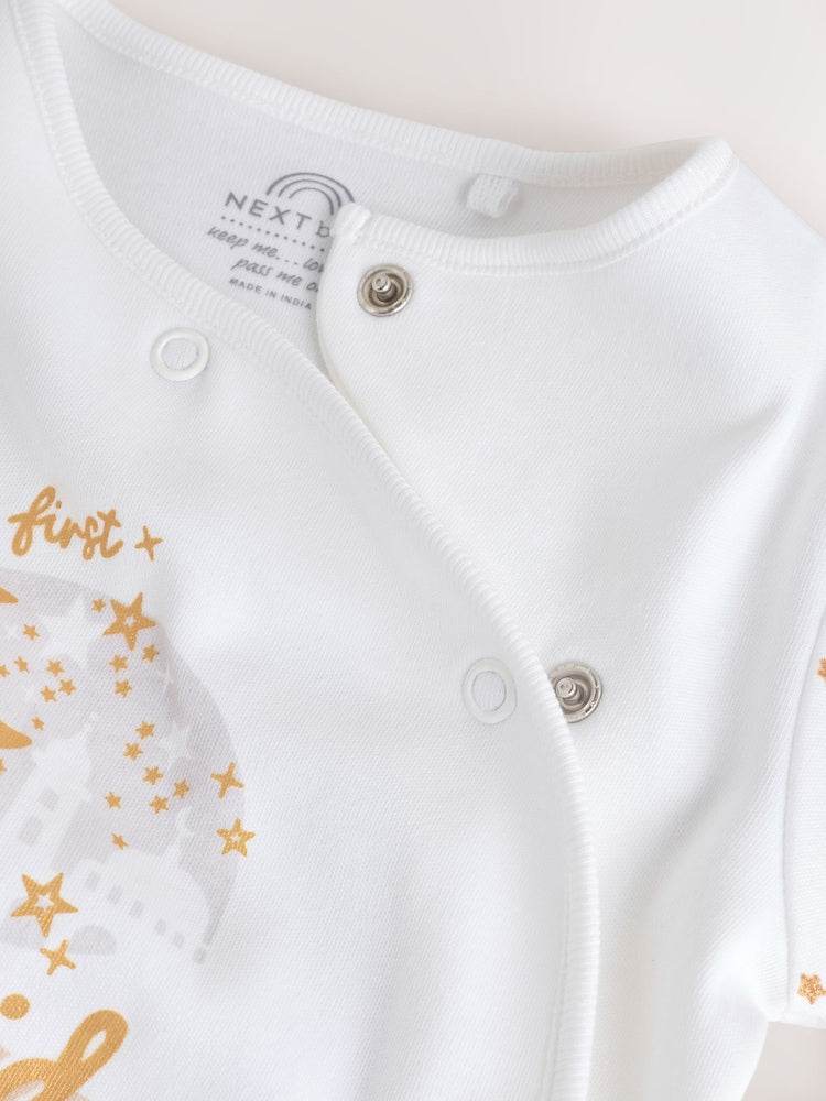 White My First EID Baby Sleepsuit (0mths-2yrs)